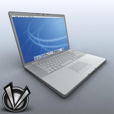 3D Model of Low-Poly, Game-Ready MacBookPro 17' - 3D Render 0